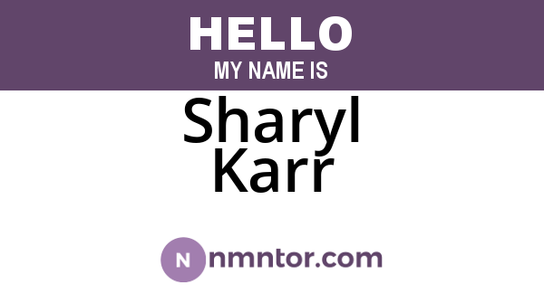 Sharyl Karr