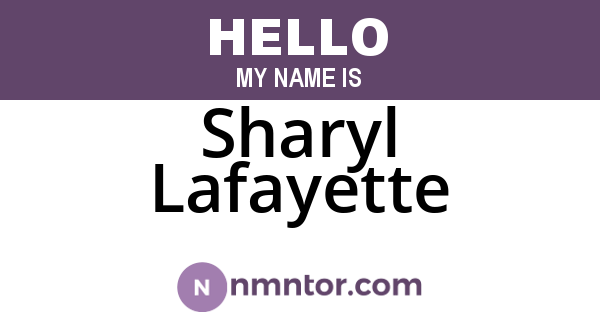 Sharyl Lafayette