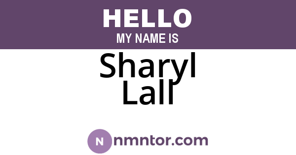Sharyl Lall