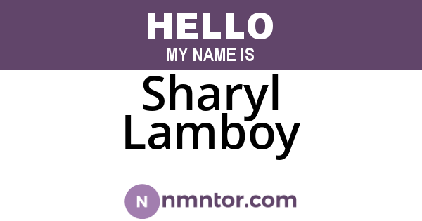 Sharyl Lamboy
