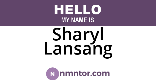 Sharyl Lansang