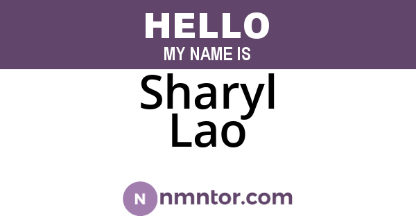 Sharyl Lao