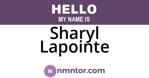 Sharyl Lapointe