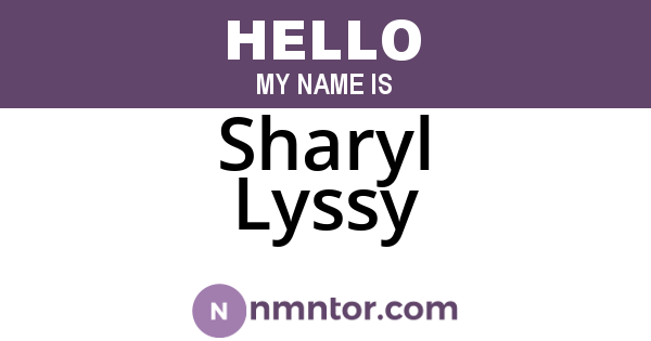 Sharyl Lyssy