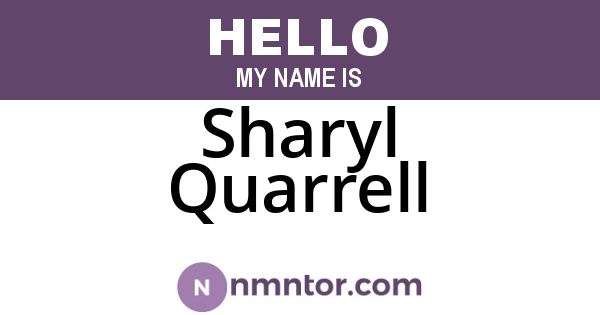 Sharyl Quarrell