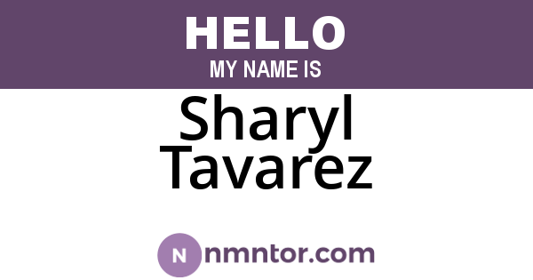 Sharyl Tavarez