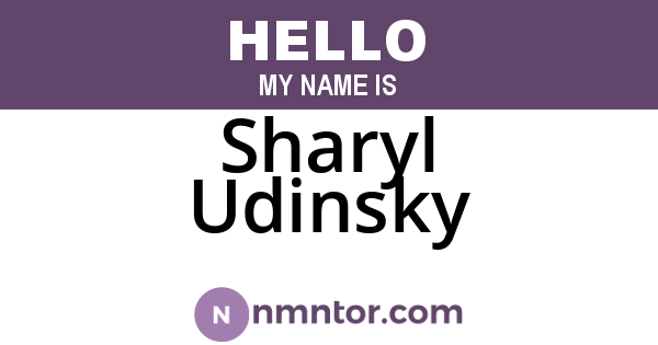 Sharyl Udinsky