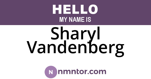 Sharyl Vandenberg