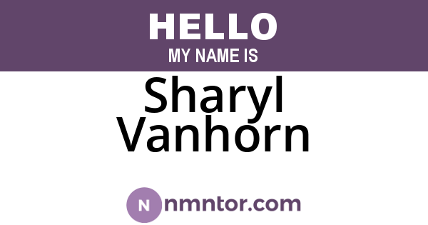 Sharyl Vanhorn