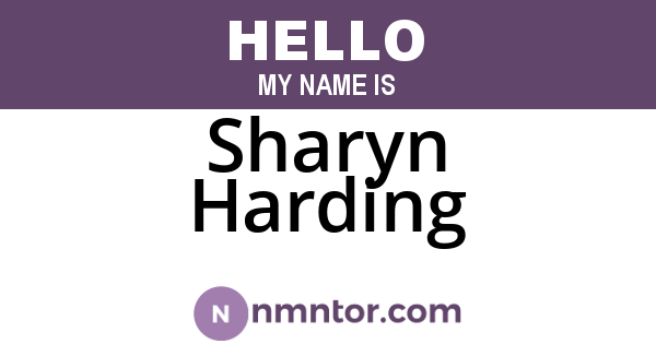 Sharyn Harding