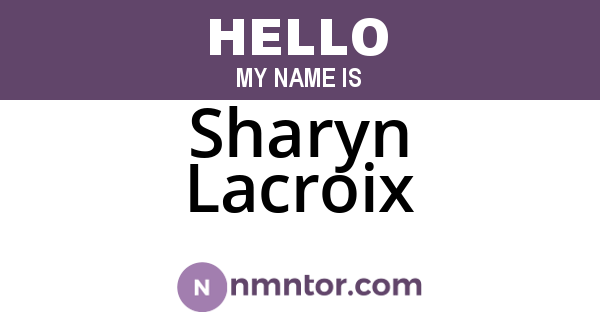 Sharyn Lacroix