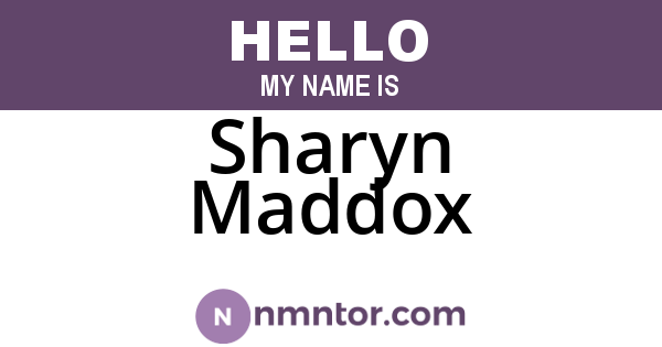Sharyn Maddox