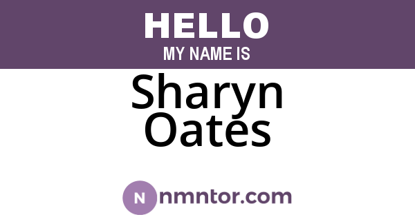 Sharyn Oates