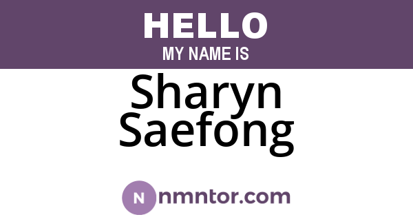 Sharyn Saefong