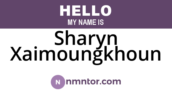 Sharyn Xaimoungkhoun