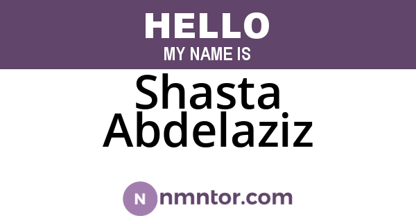 Shasta Abdelaziz
