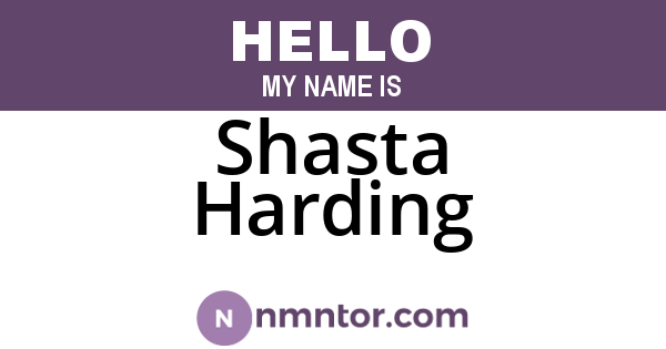 Shasta Harding