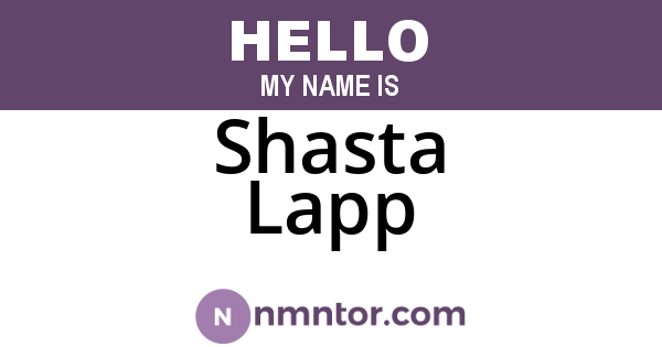 Shasta Lapp