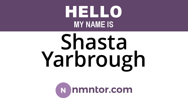 Shasta Yarbrough