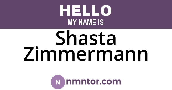 Shasta Zimmermann