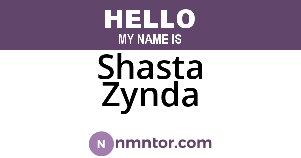 Shasta Zynda