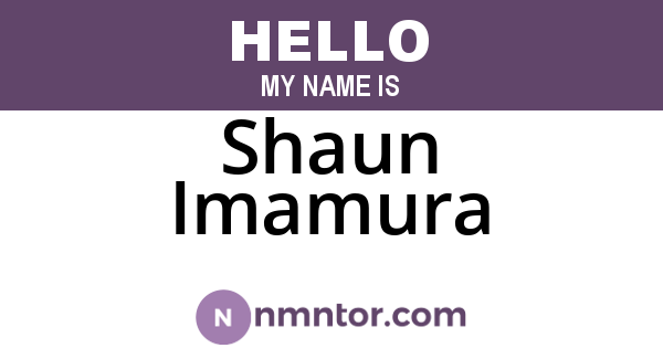 Shaun Imamura