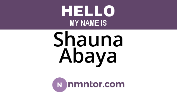 Shauna Abaya