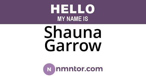 Shauna Garrow