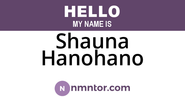 Shauna Hanohano