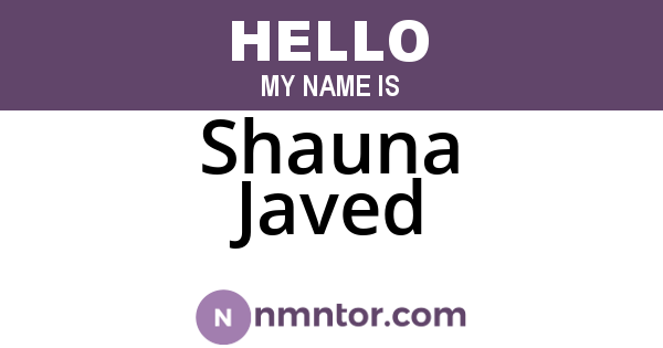 Shauna Javed
