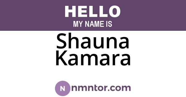 Shauna Kamara