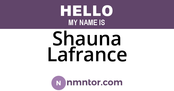 Shauna Lafrance