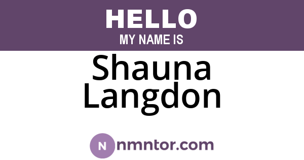 Shauna Langdon
