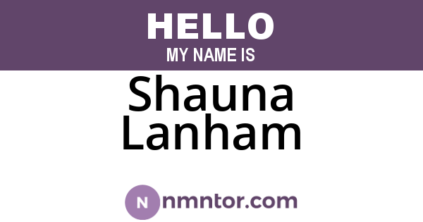 Shauna Lanham