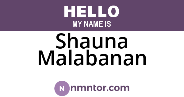 Shauna Malabanan