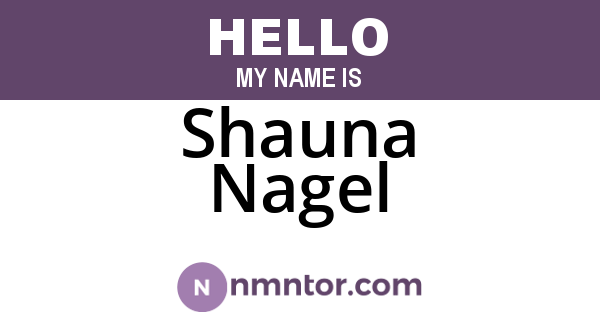 Shauna Nagel