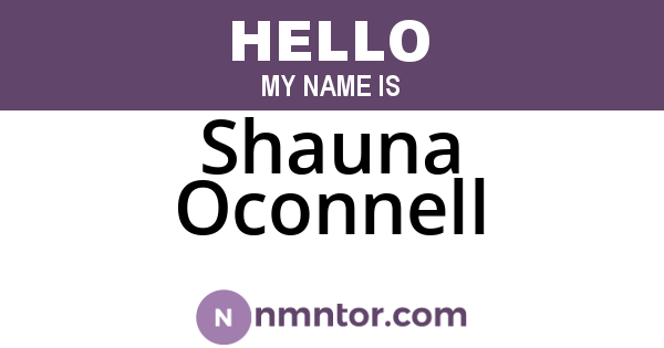 Shauna Oconnell