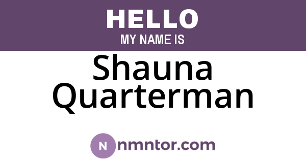 Shauna Quarterman