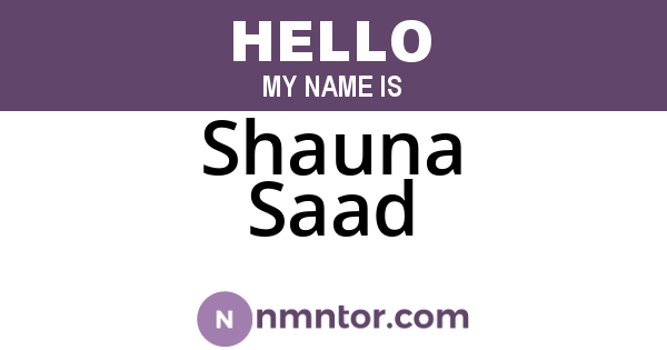 Shauna Saad
