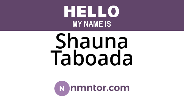 Shauna Taboada