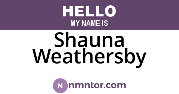 Shauna Weathersby