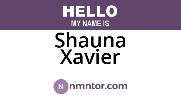 Shauna Xavier