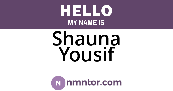 Shauna Yousif