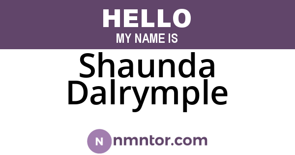 Shaunda Dalrymple