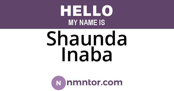Shaunda Inaba