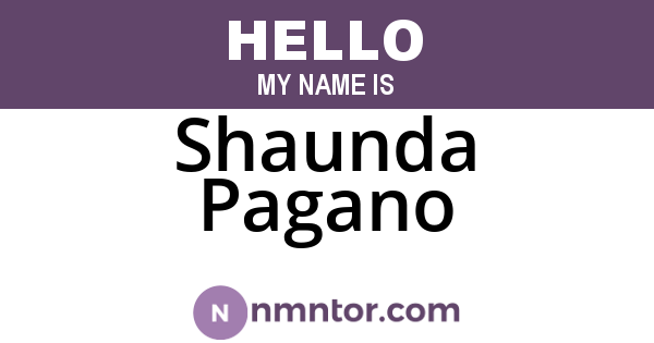 Shaunda Pagano