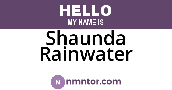 Shaunda Rainwater