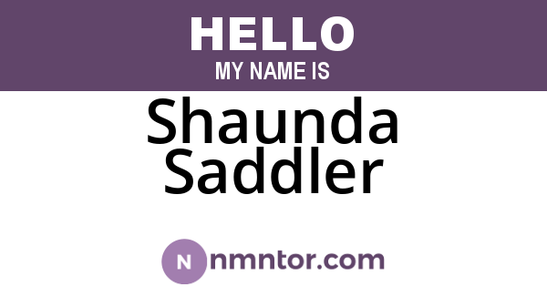 Shaunda Saddler