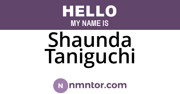 Shaunda Taniguchi
