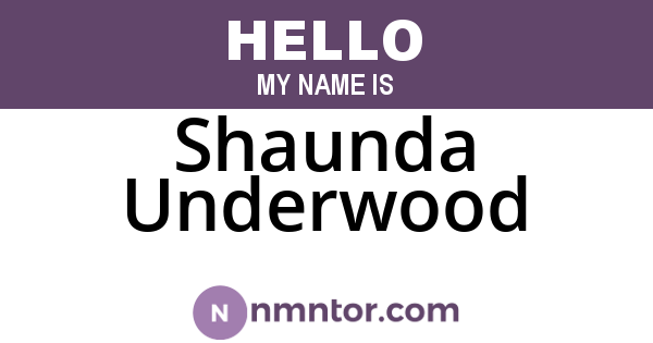 Shaunda Underwood